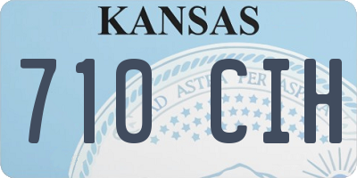 KS license plate 710CIH