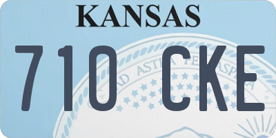 KS license plate 710CKE