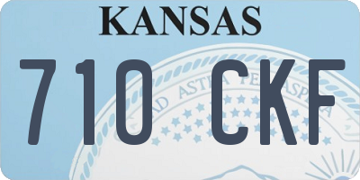 KS license plate 710CKF