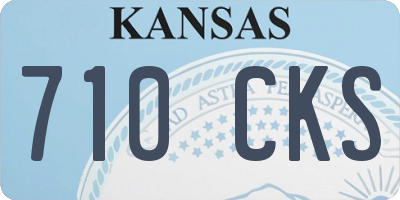 KS license plate 710CKS