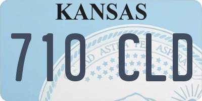 KS license plate 710CLD