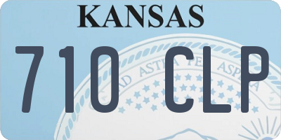 KS license plate 710CLP
