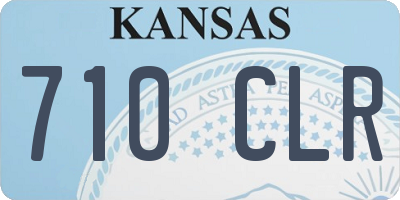 KS license plate 710CLR