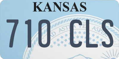 KS license plate 710CLS