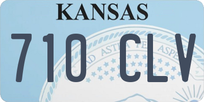 KS license plate 710CLV