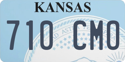 KS license plate 710CMO
