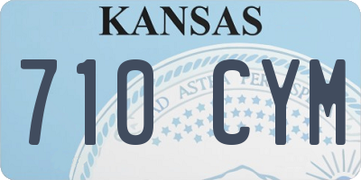 KS license plate 710CYM