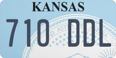 KS license plate 710DDL