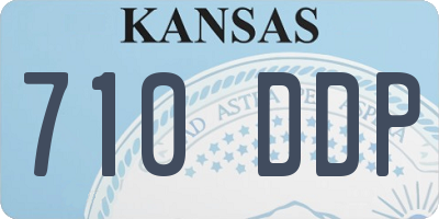 KS license plate 710DDP