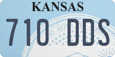 KS license plate 710DDS