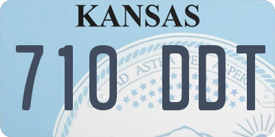 KS license plate 710DDT