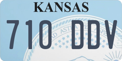 KS license plate 710DDV