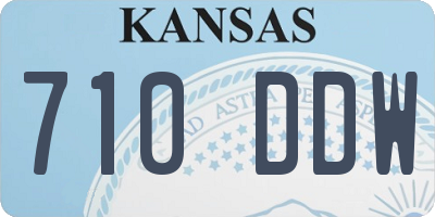 KS license plate 710DDW