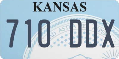 KS license plate 710DDX