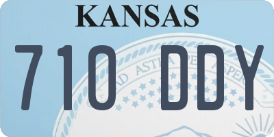 KS license plate 710DDY