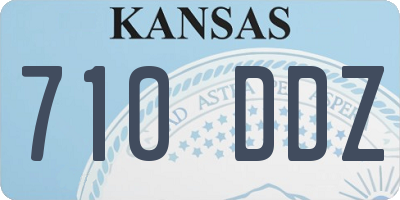 KS license plate 710DDZ