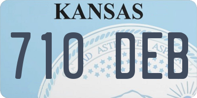 KS license plate 710DEB