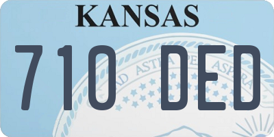 KS license plate 710DED