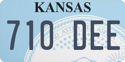 KS license plate 710DEE