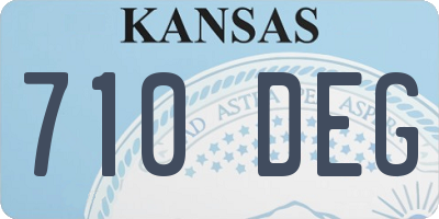KS license plate 710DEG