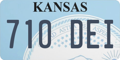 KS license plate 710DEI