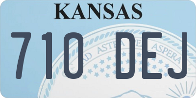KS license plate 710DEJ