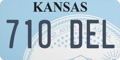 KS license plate 710DEL