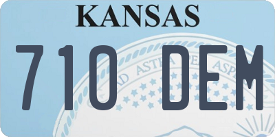 KS license plate 710DEM