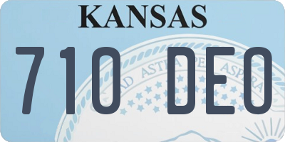 KS license plate 710DEO
