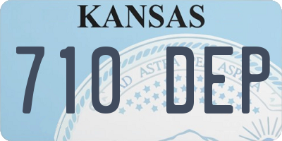 KS license plate 710DEP