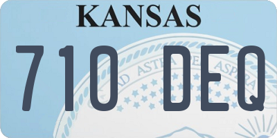 KS license plate 710DEQ