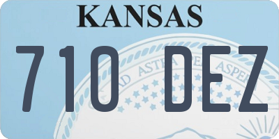 KS license plate 710DEZ