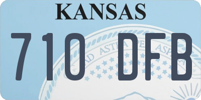 KS license plate 710DFB
