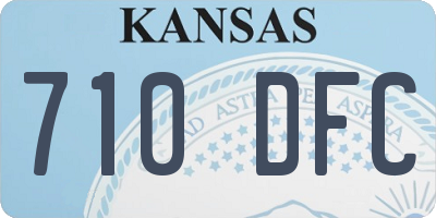 KS license plate 710DFC