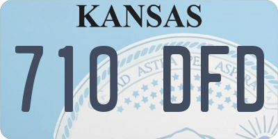 KS license plate 710DFD