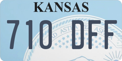 KS license plate 710DFF