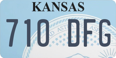 KS license plate 710DFG
