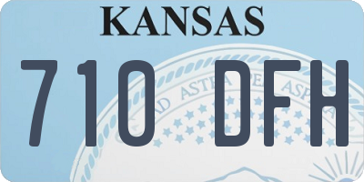 KS license plate 710DFH