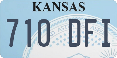 KS license plate 710DFI