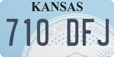 KS license plate 710DFJ