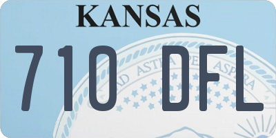 KS license plate 710DFL