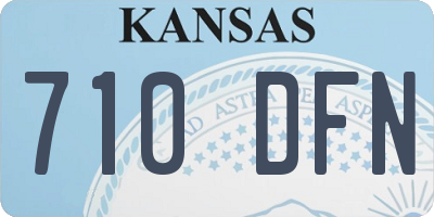 KS license plate 710DFN