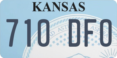 KS license plate 710DFO