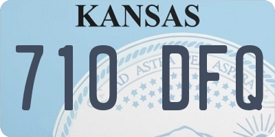 KS license plate 710DFQ