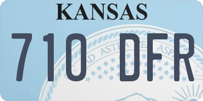 KS license plate 710DFR