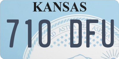 KS license plate 710DFU