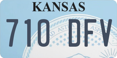 KS license plate 710DFV