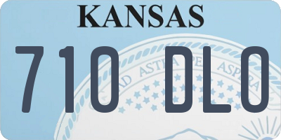 KS license plate 710DLO