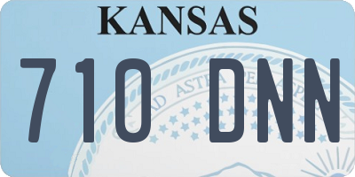 KS license plate 710DNN