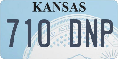 KS license plate 710DNP